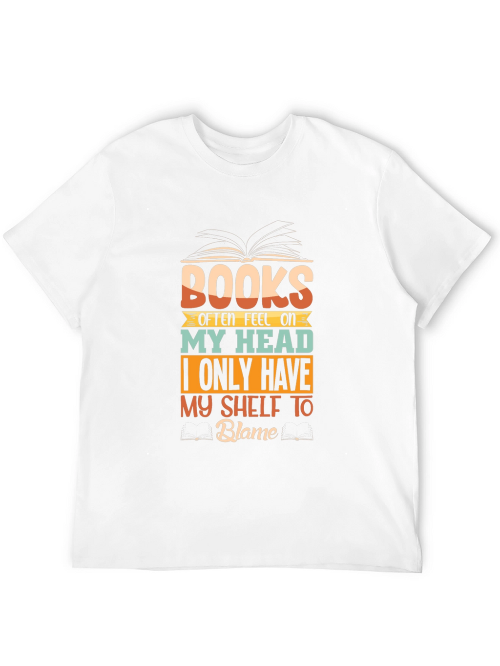 Books on My Head Funny Graphic T-Shirt