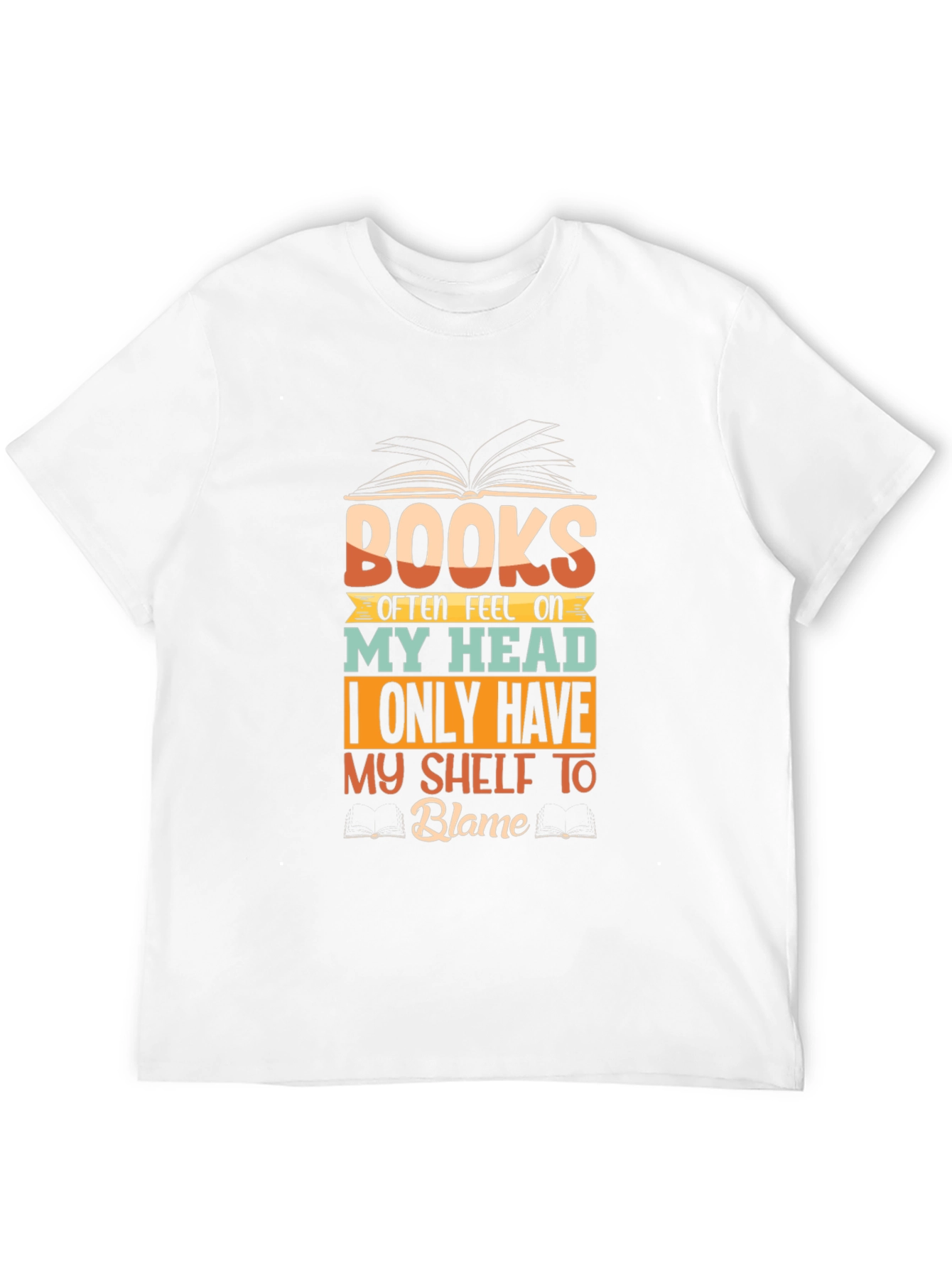 Books on My Head Funny Graphic T-Shirt