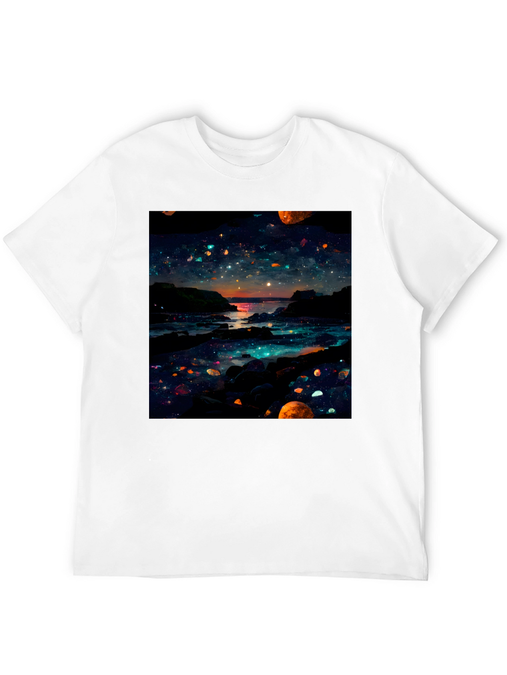 Celestial Shoreline Black T-Shirt