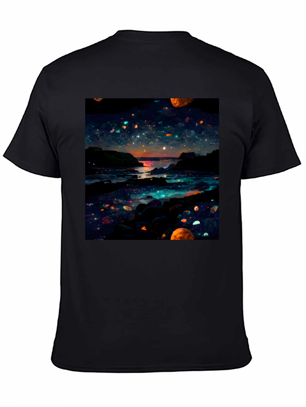 Celestial Shoreline Black T-Shirt