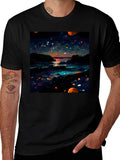 Celestial Shoreline Black T-Shirt