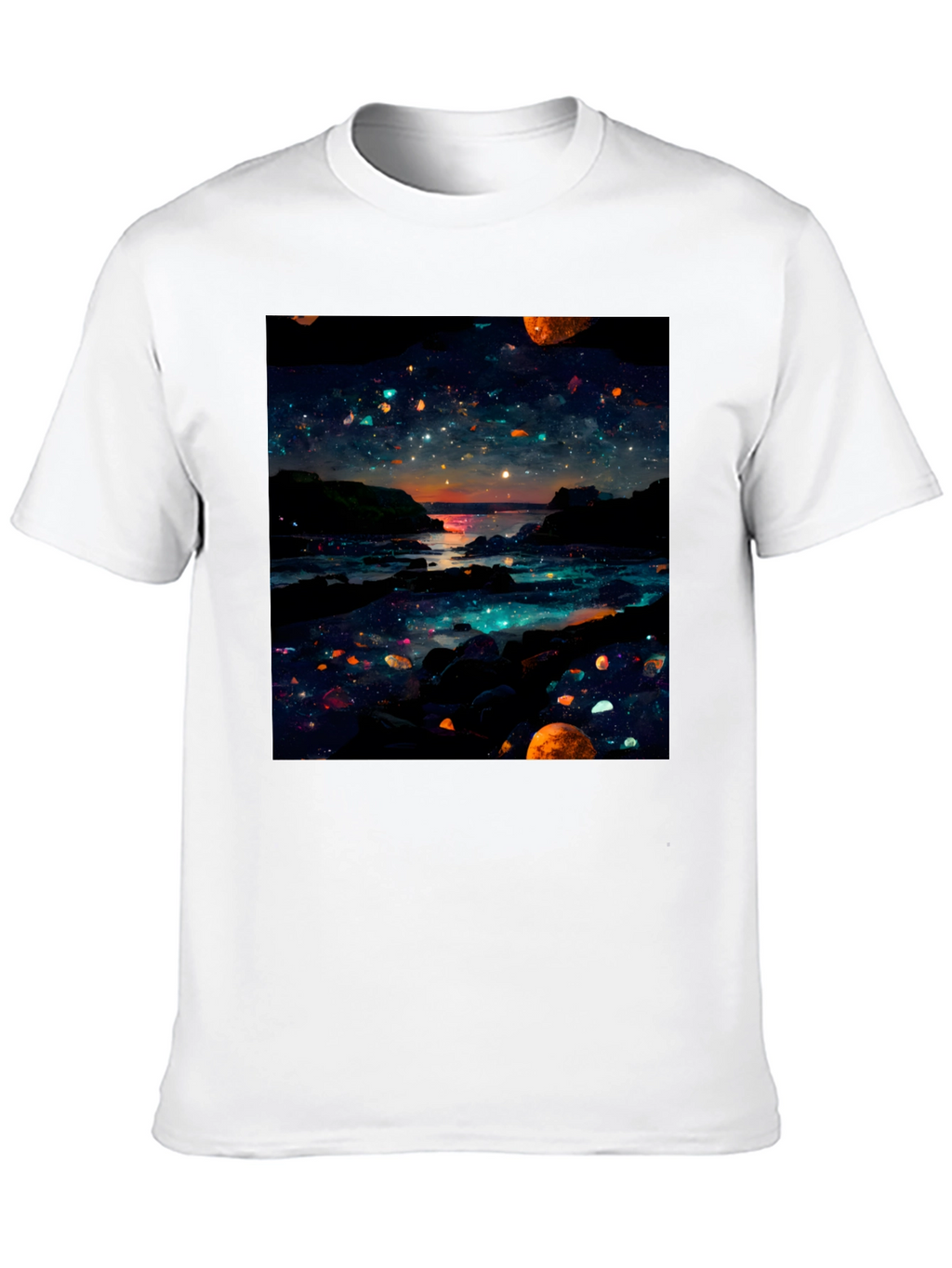 Celestial Shoreline Black T-Shirt