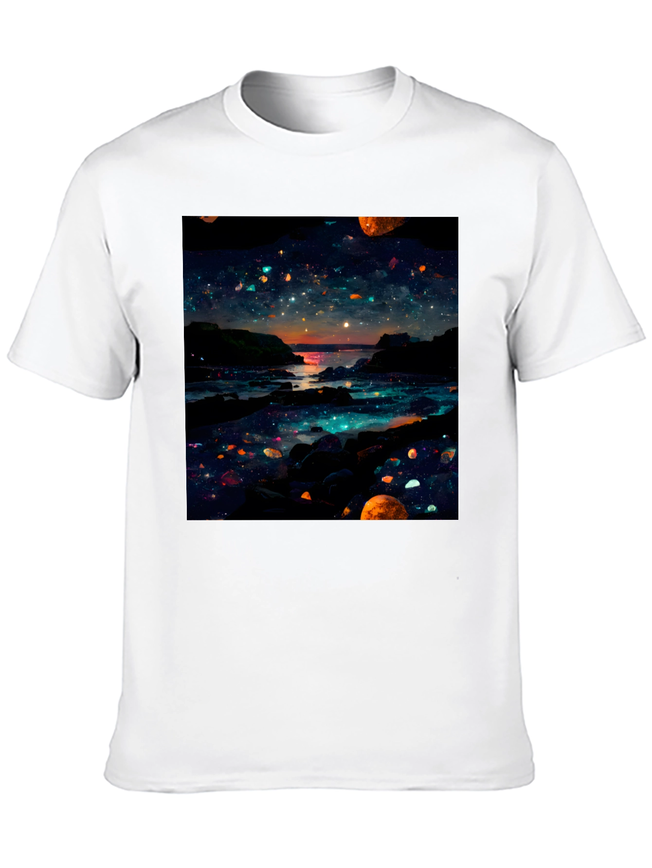 Celestial Shoreline Black T-Shirt