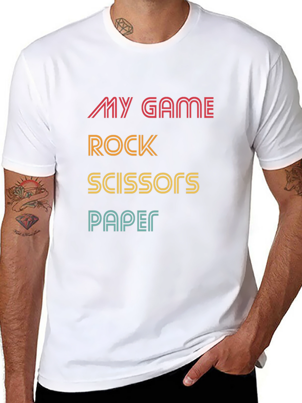 Rock Paper Scissors Graphic T-Shirt