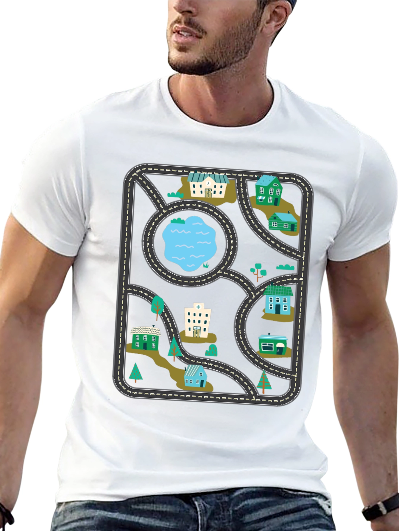 Playful Road Map T-Shirt