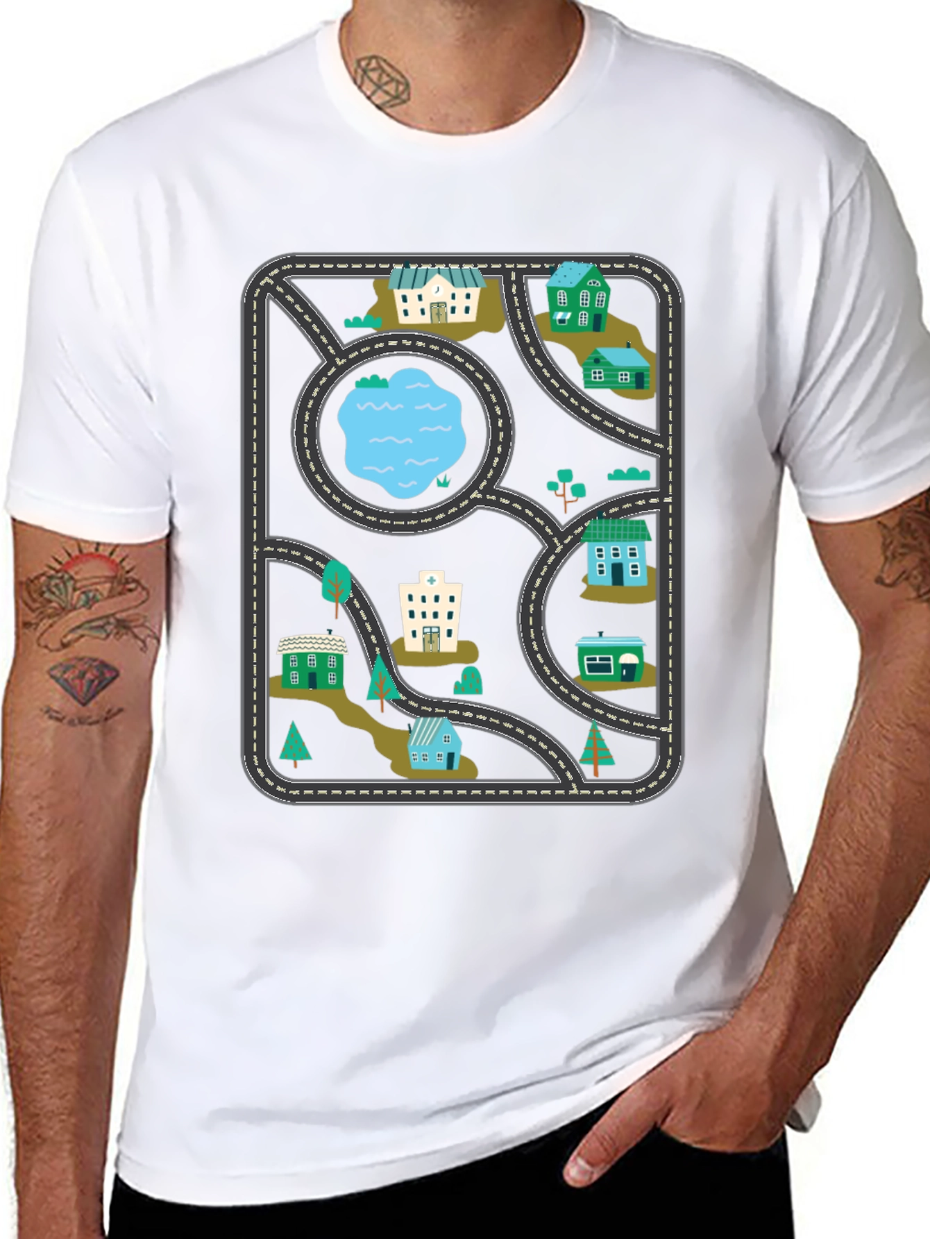 Playful Road Map T-Shirt