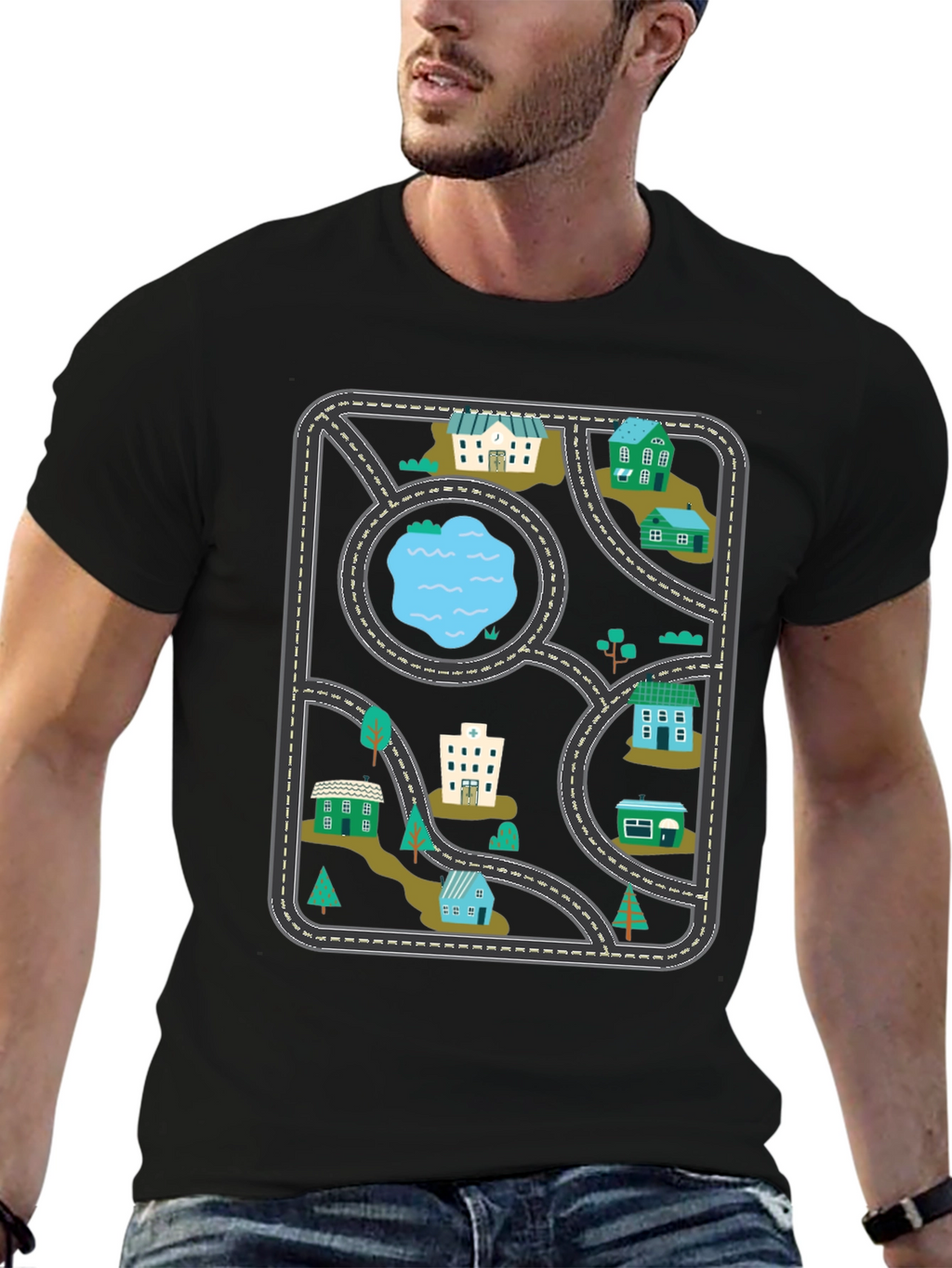 Playful Road Map T-Shirt