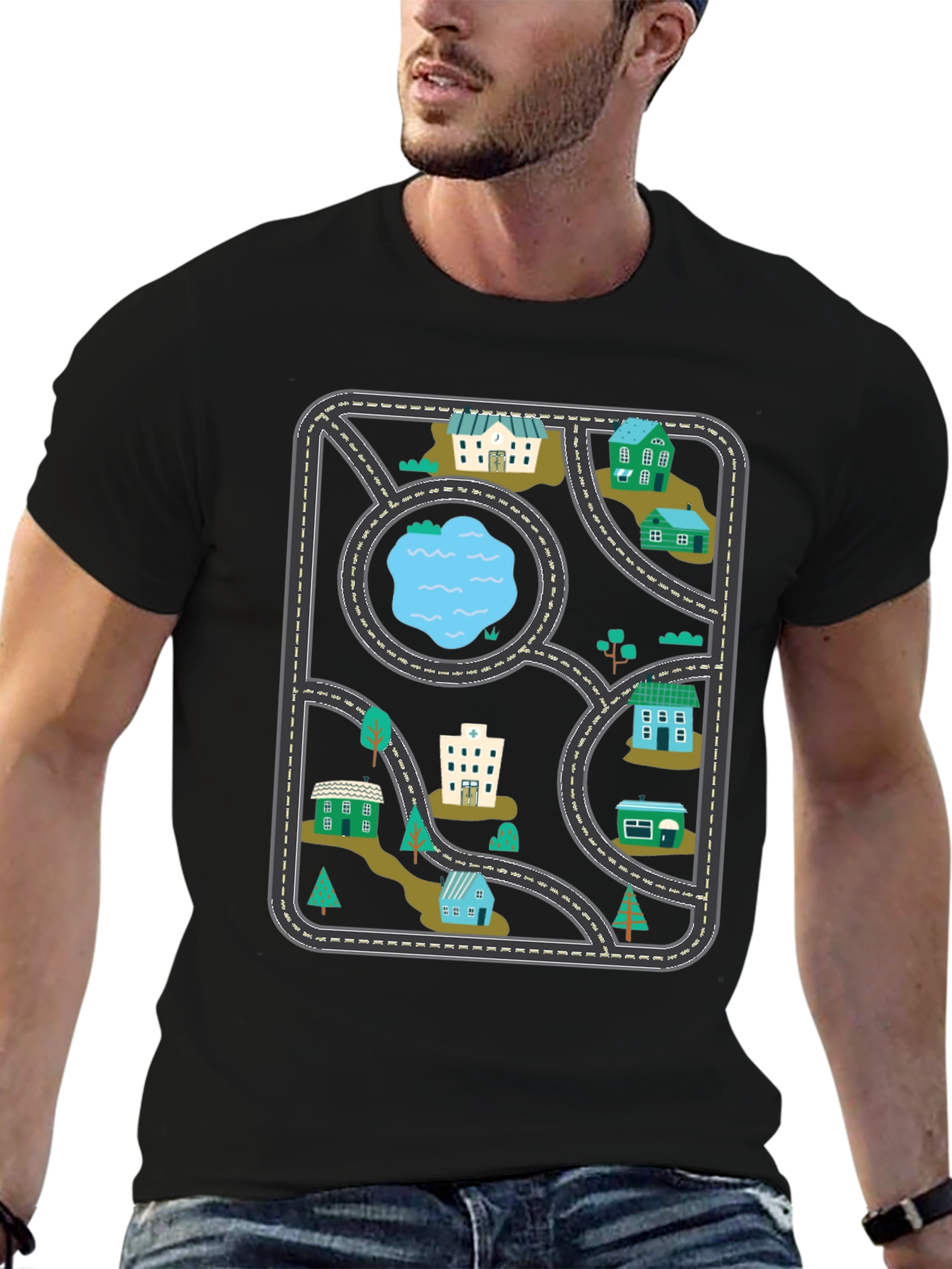 Playful Road Map T-Shirt