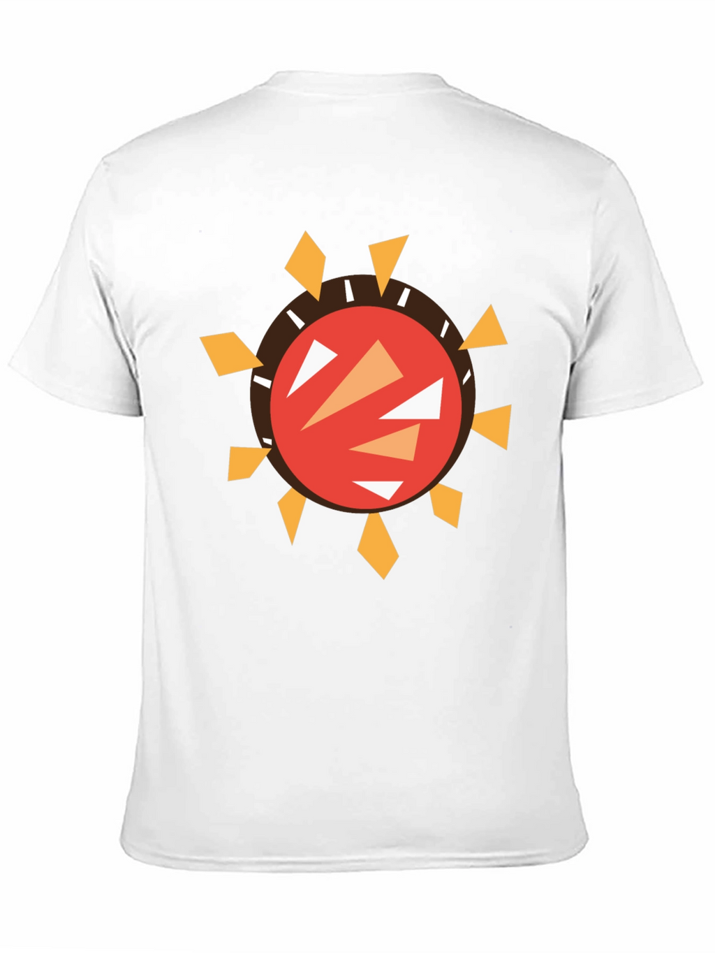 Abstract Sun Graphic Black T-Shirt