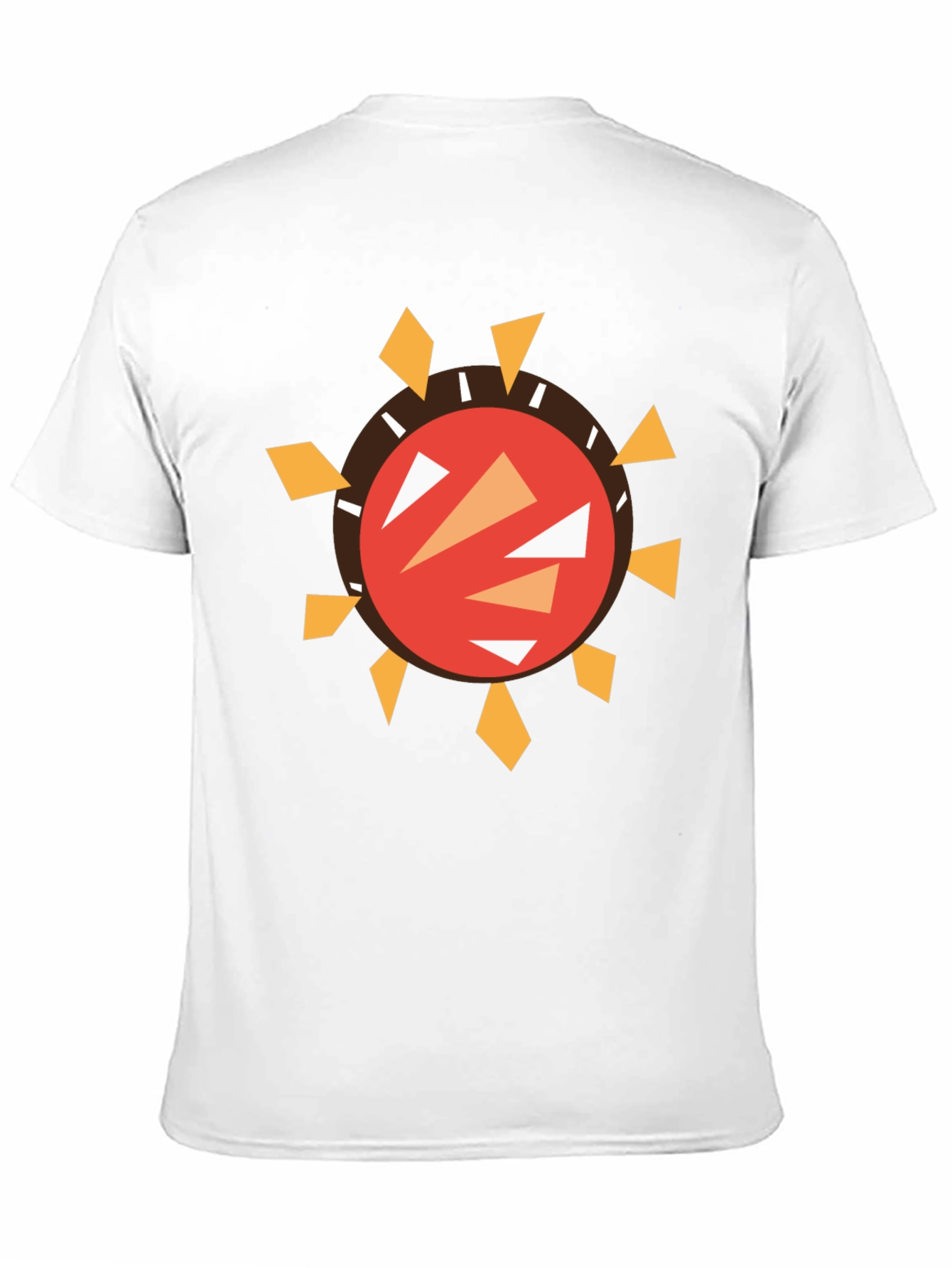 Abstract Sun Graphic Black T-Shirt