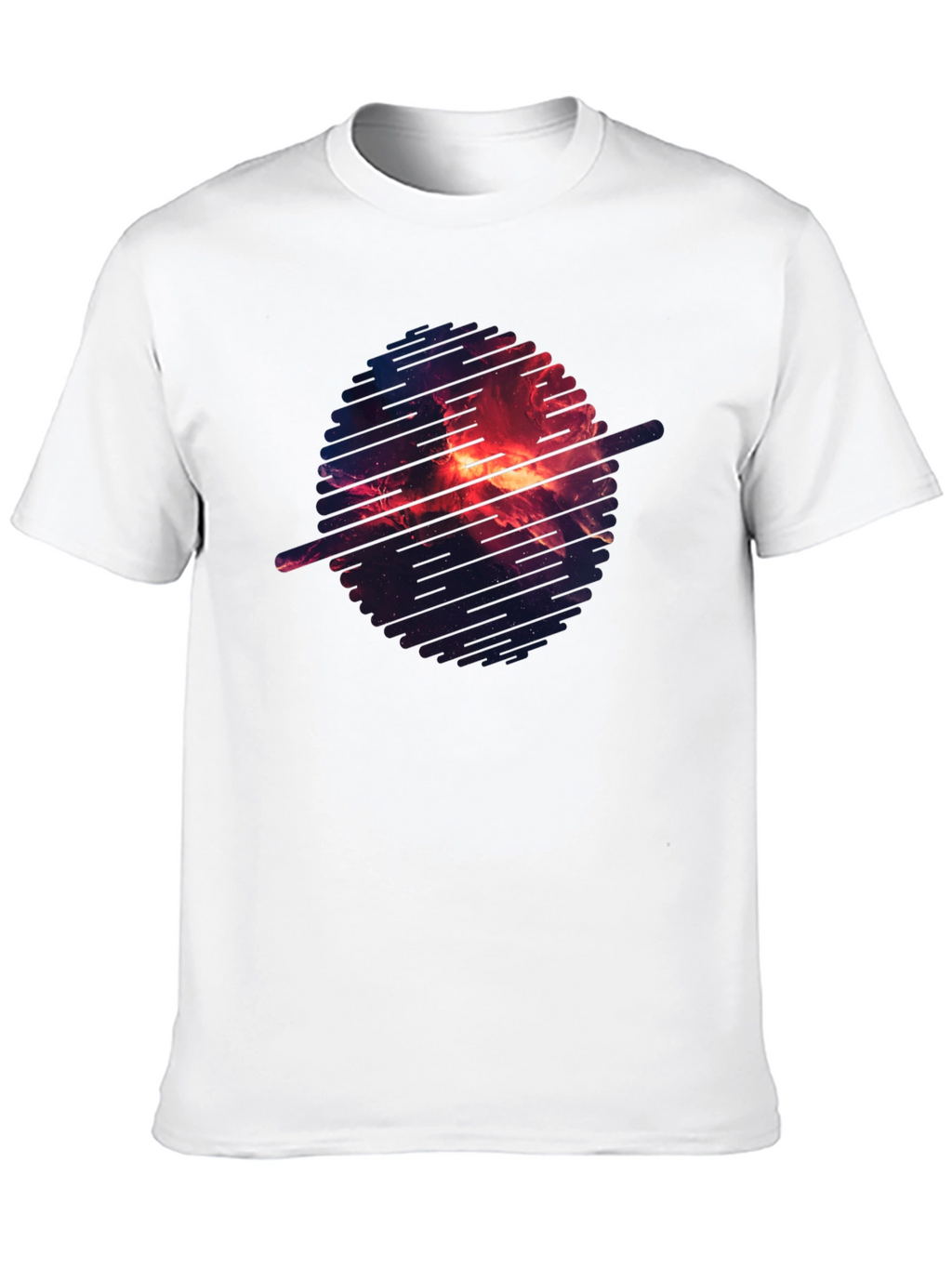 Cosmic Nebula Graphic Black T-Shirt