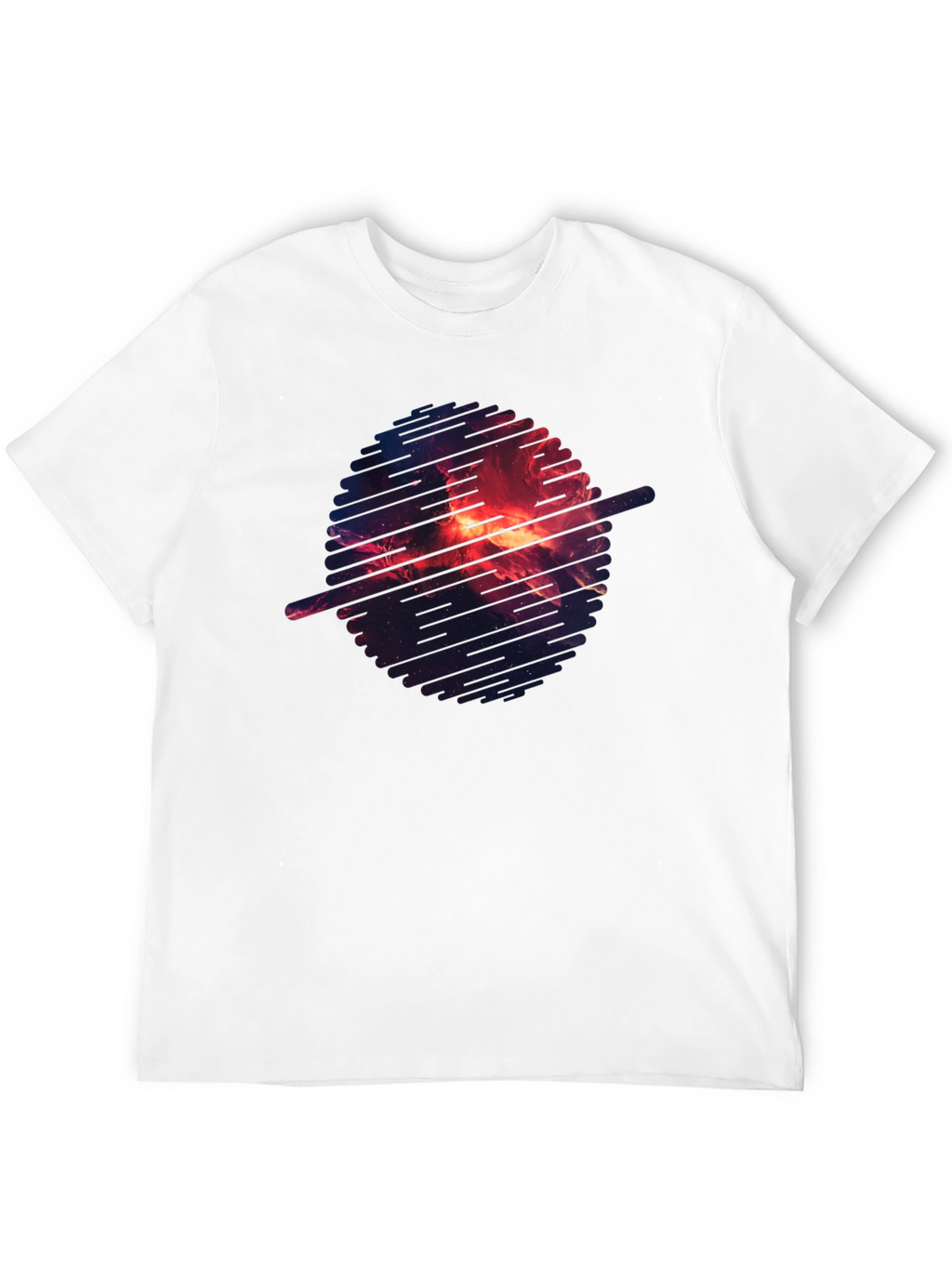 Cosmic Nebula Graphic Black T-Shirt