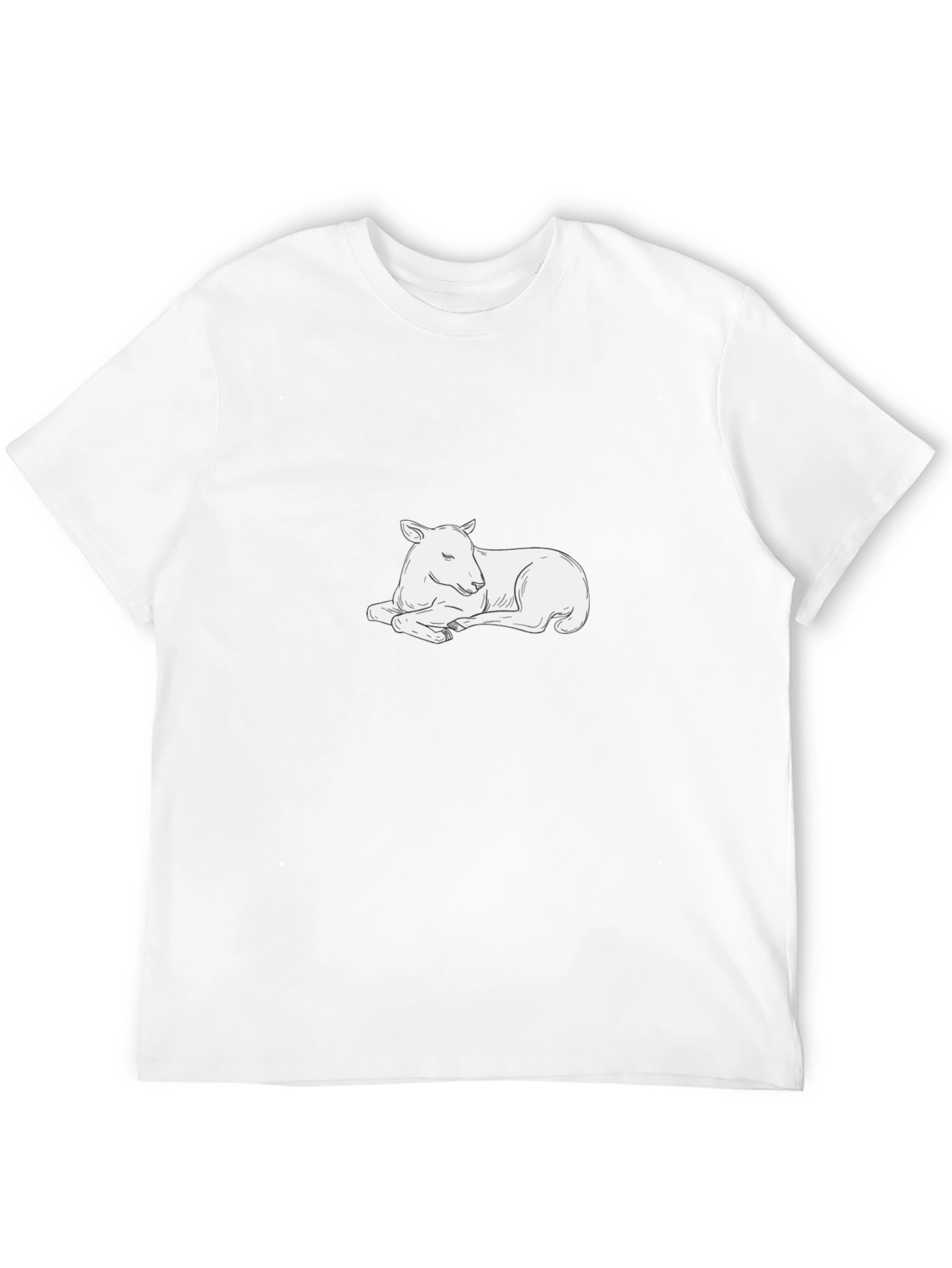 Relaxed Lamb Graphic Tee - Soft Cotton Comfort