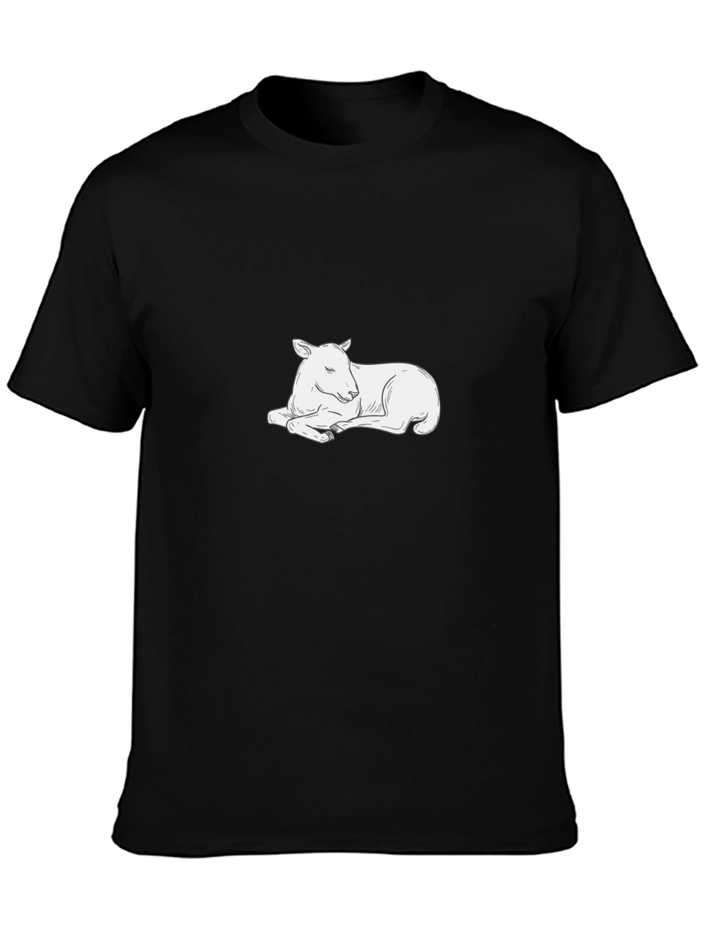 Relaxed Lamb Graphic Tee - Soft Cotton Comfort