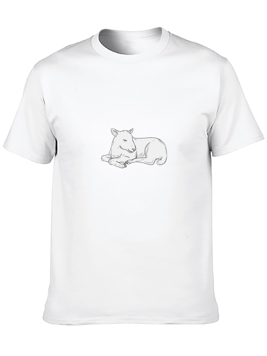 Relaxed Lamb Graphic Tee - Soft Cotton Comfort
