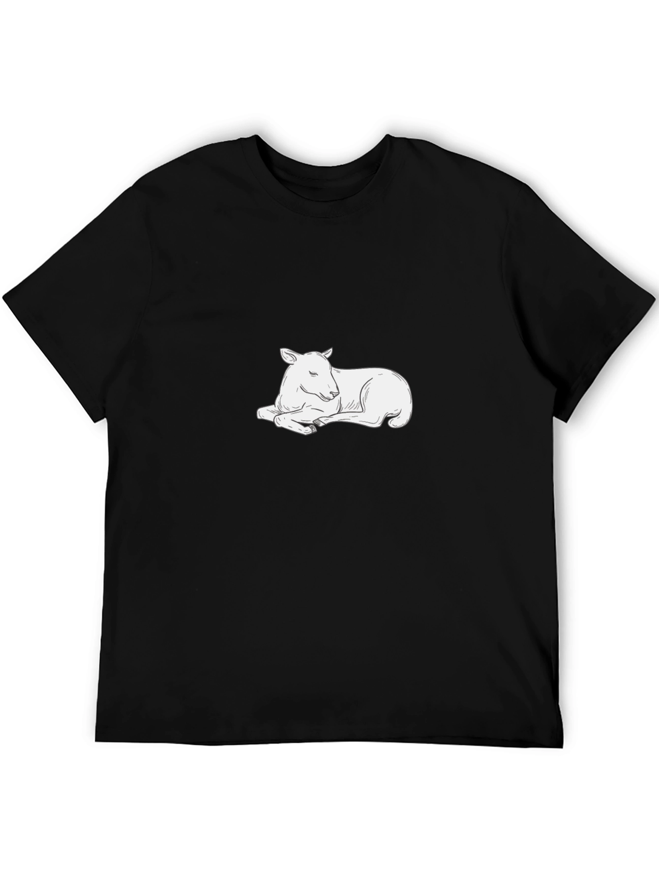 Relaxed Lamb Graphic Tee - Soft Cotton Comfort