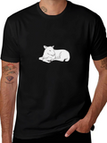 Relaxed Lamb Graphic Tee - Soft Cotton Comfort