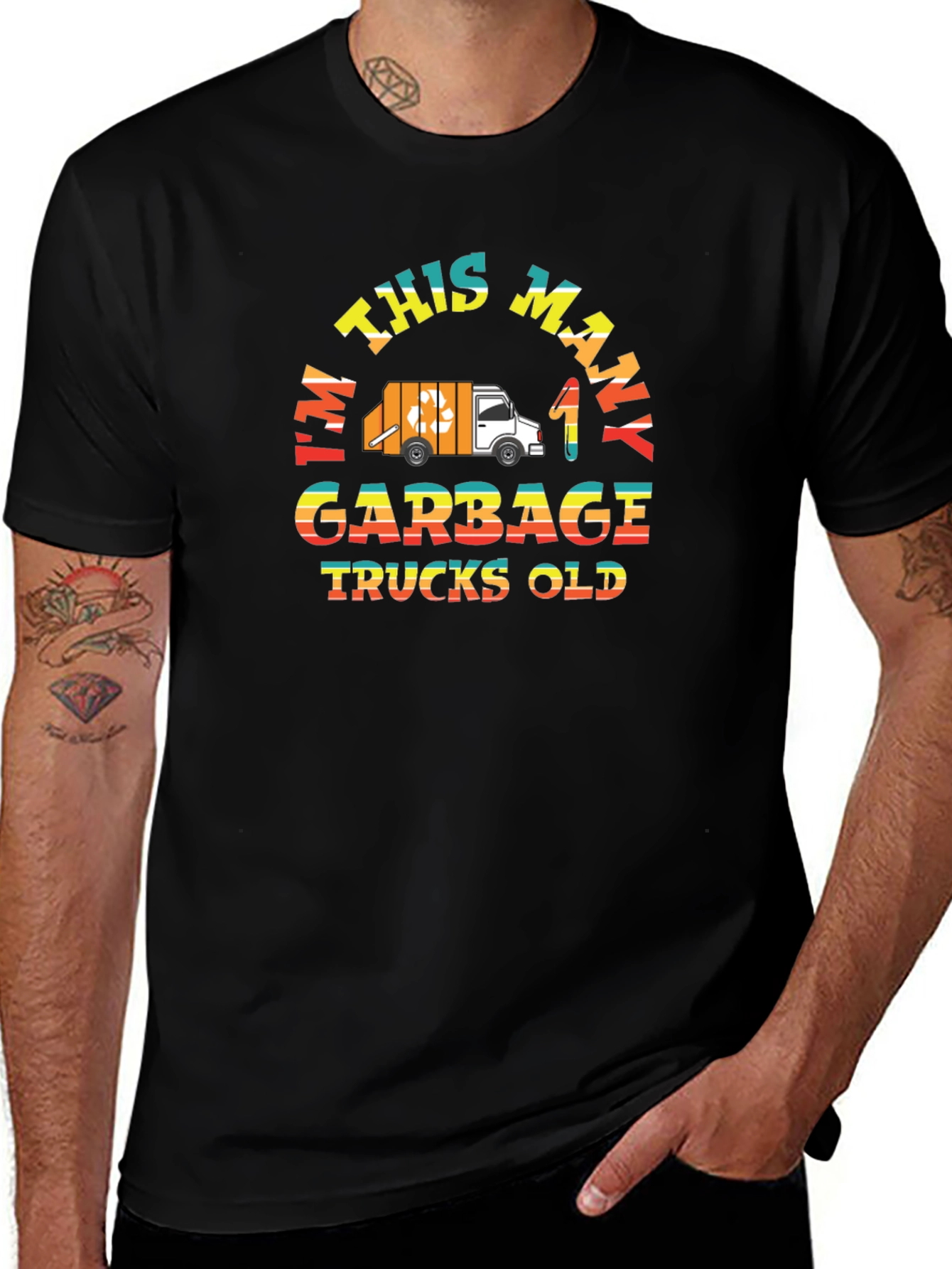 Im This Many Garbage Trucks Old T-Shirt