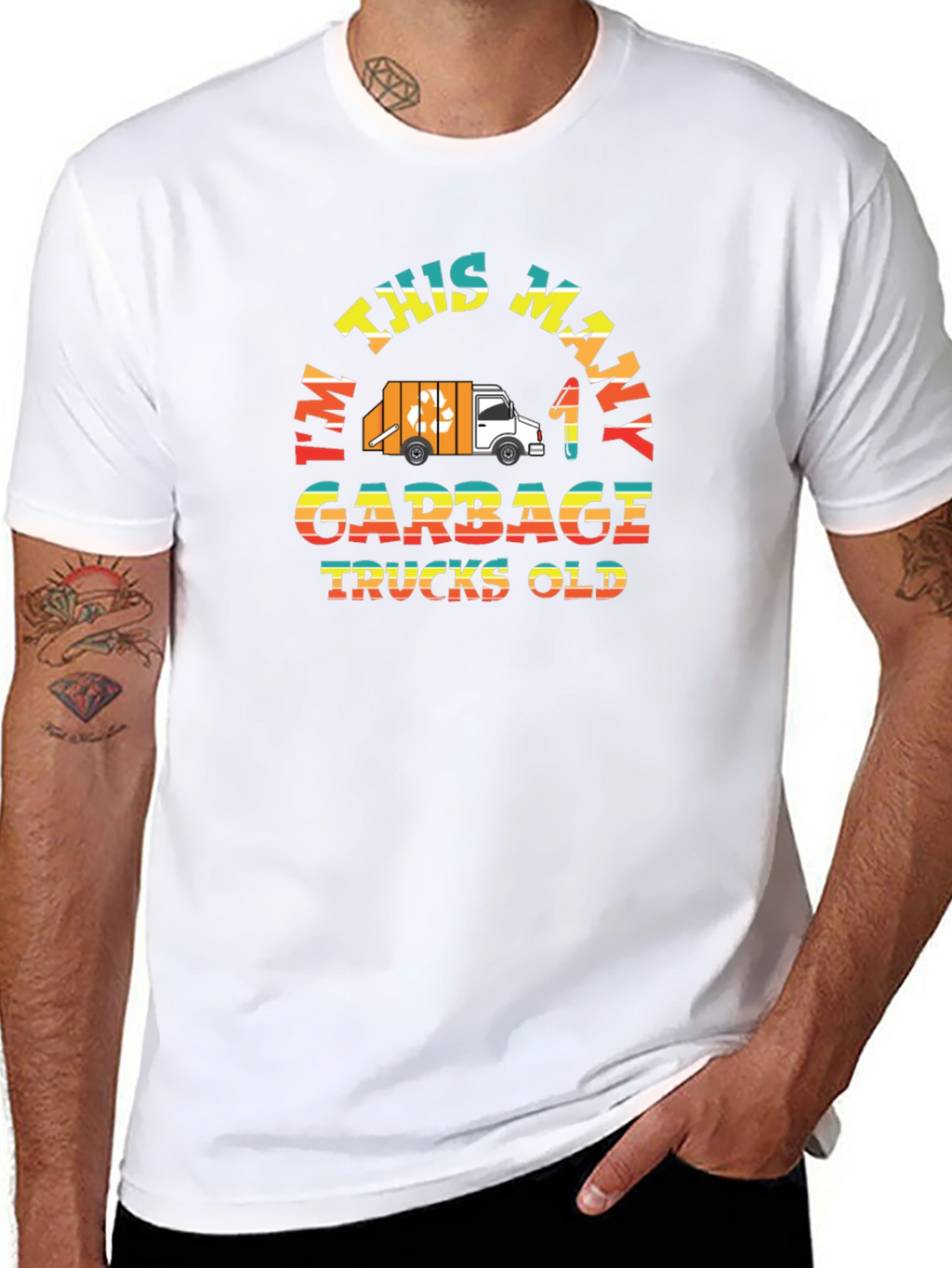 Im This Many Garbage Trucks Old T-Shirt