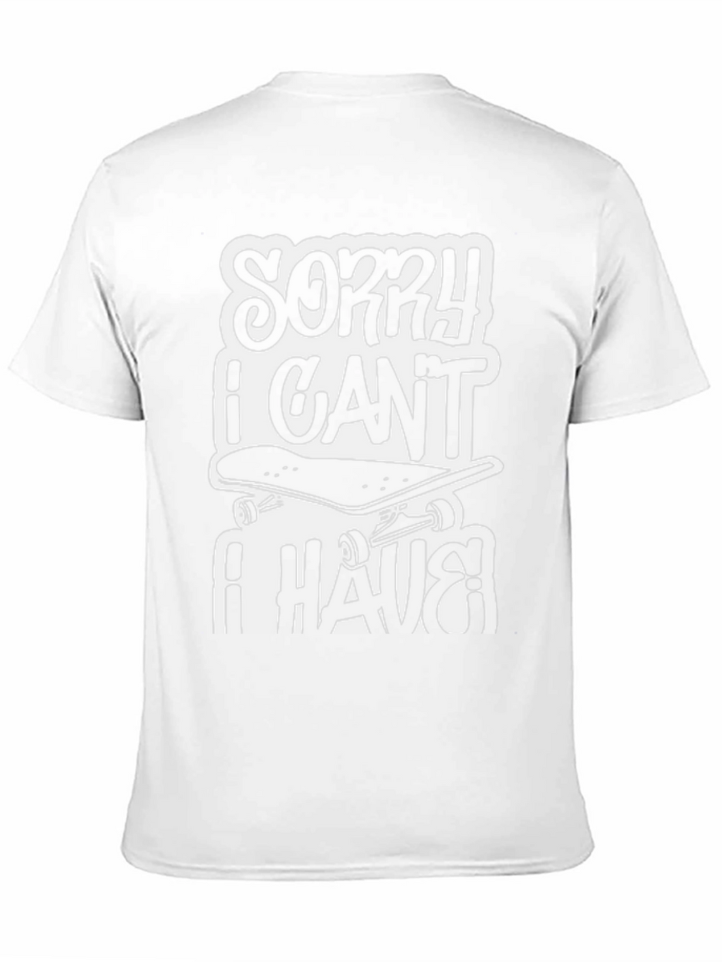 Sorry I Cant I Have Skateboarding Black T-Shirt