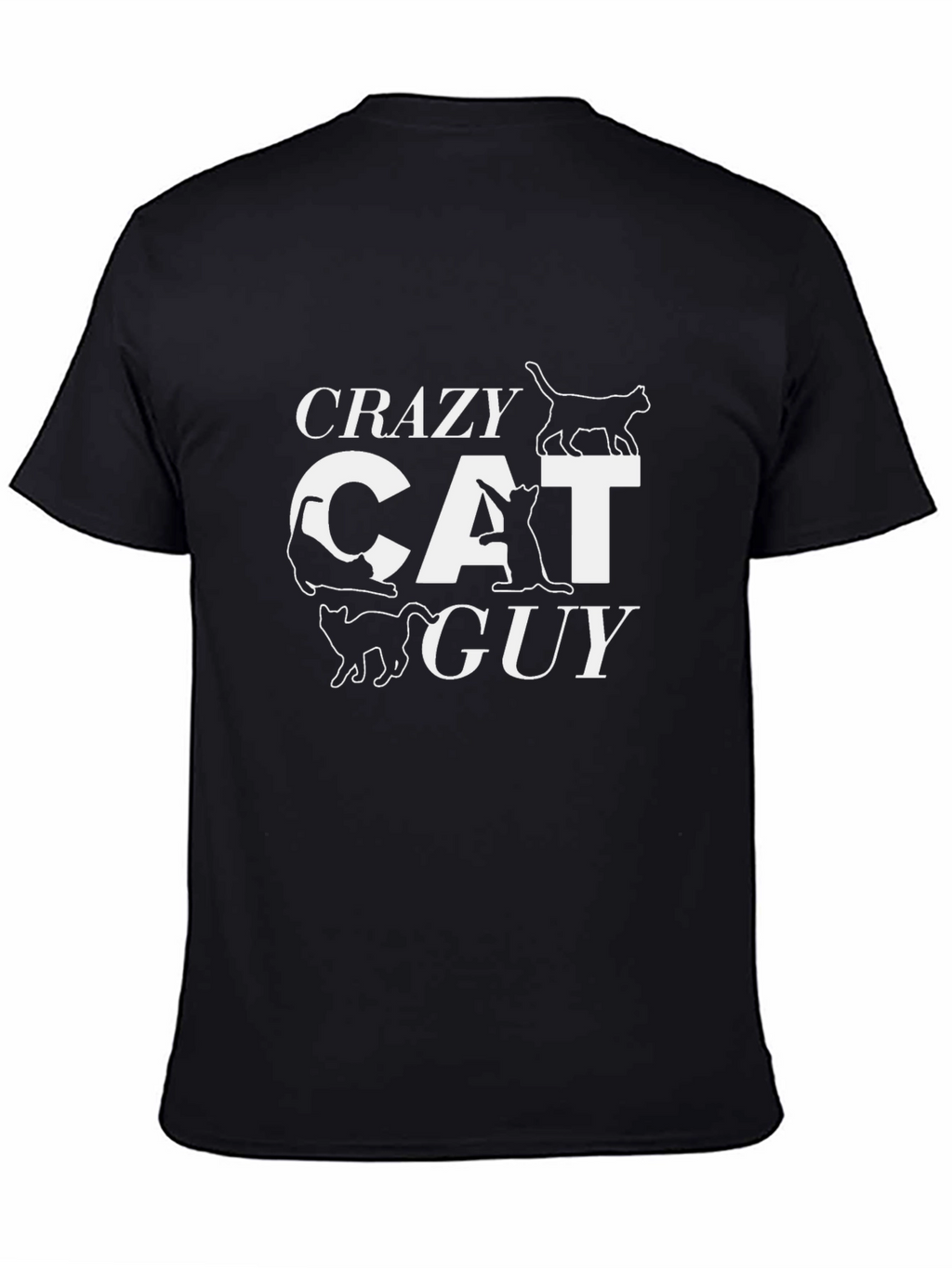 Crazy Cat Guy T-Shirt - Funny Novelty Tee
