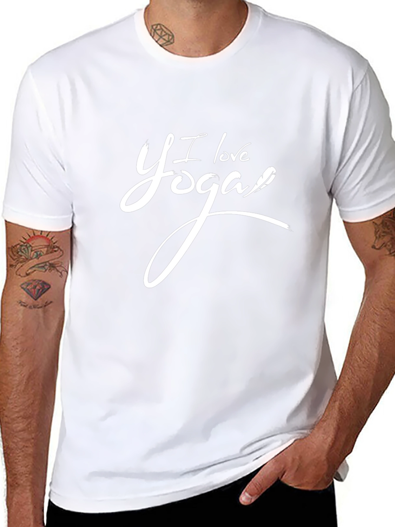 I Love Yoga Black T-Shirt