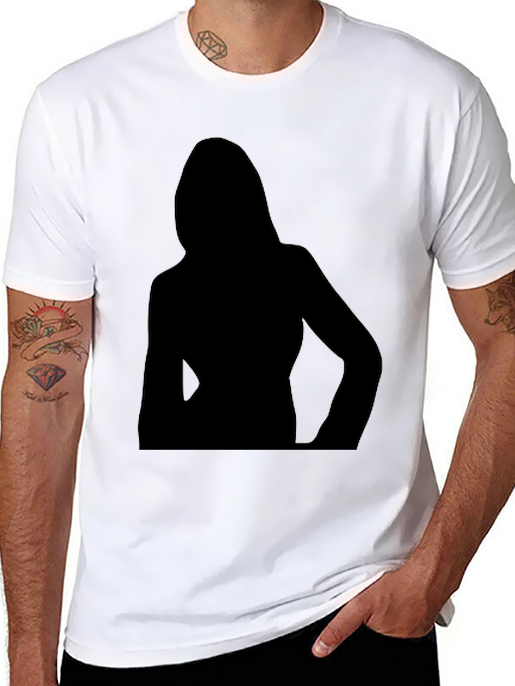Silhouette Graphic Black T-Shirt