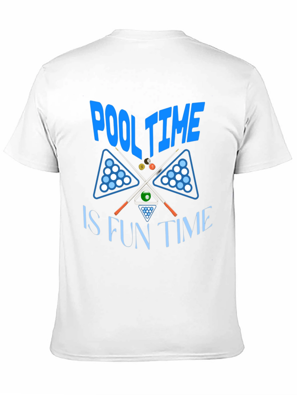 Pool Time Fun Time Black Graphic T-Shirt