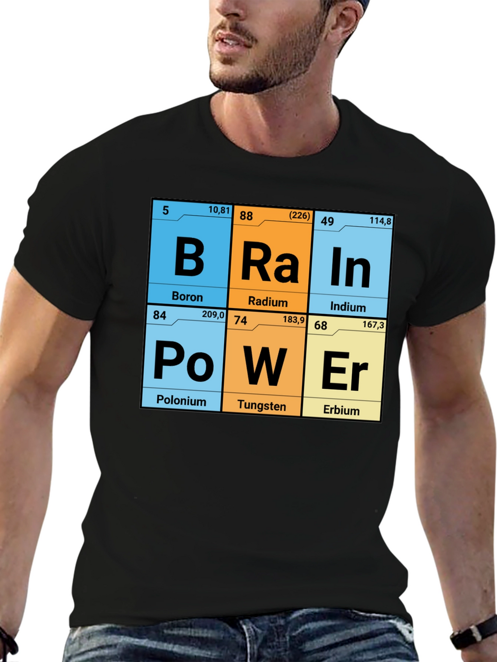 Brain Power Elements Periodic Table T-Shirt