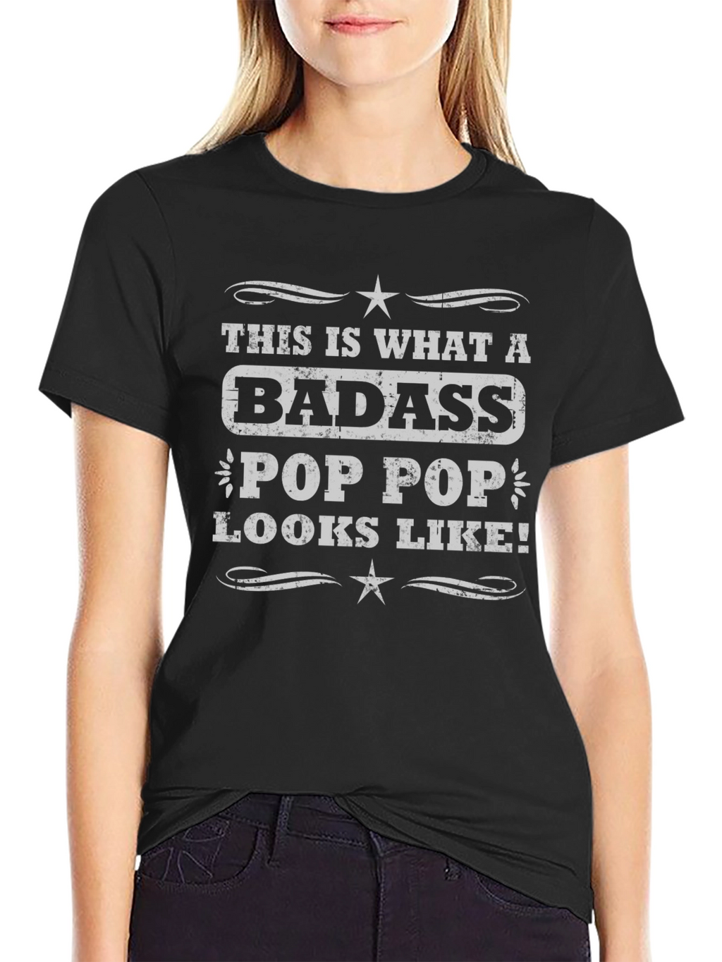 Badass Pop Pop T-Shirt - Cool Grandpa Tee