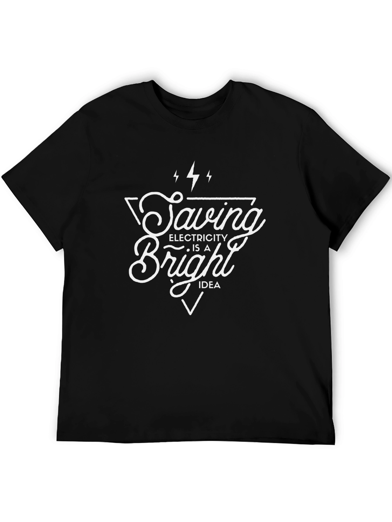 Saving Electricity Bright Idea Black T-Shirt