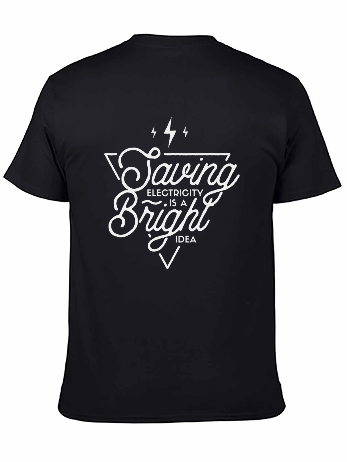 Saving Electricity Bright Idea Black T-Shirt