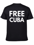Free Cuba Graphic Tee - Activist Supporter Shirt