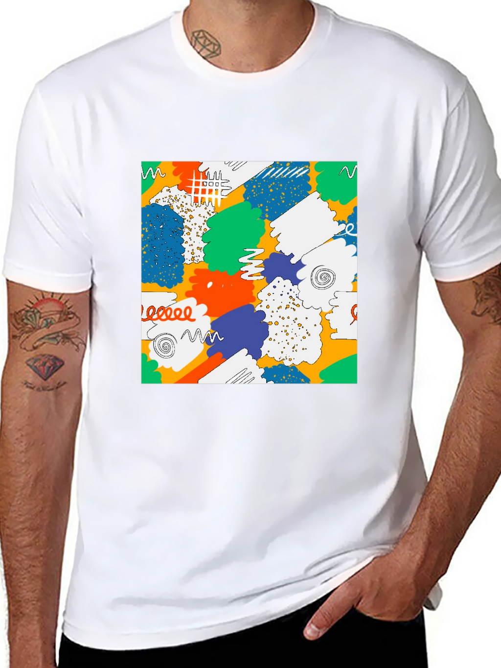 Abstract Pattern Graphic Tee - Unisex