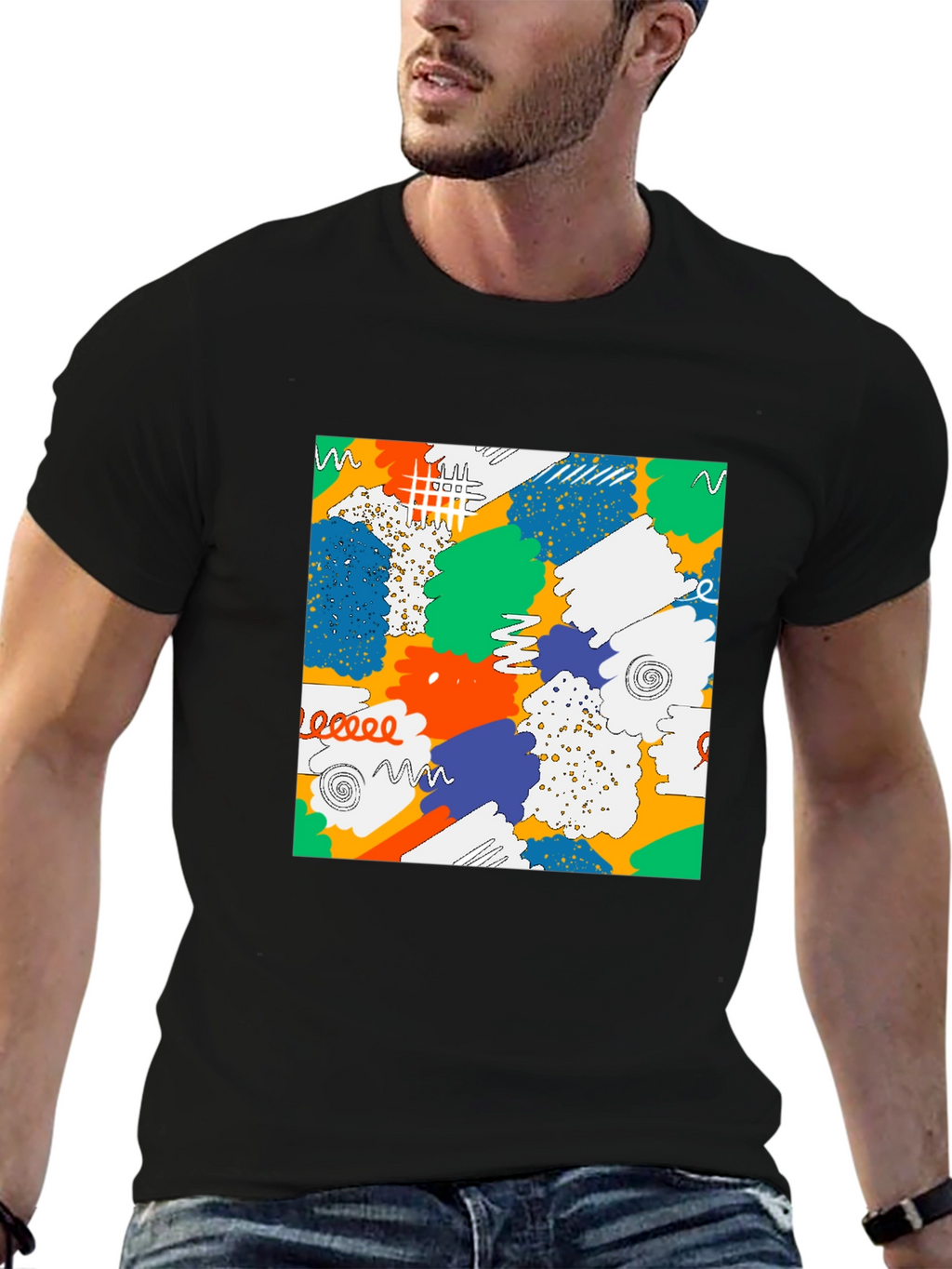Abstract Pattern Graphic Tee - Unisex