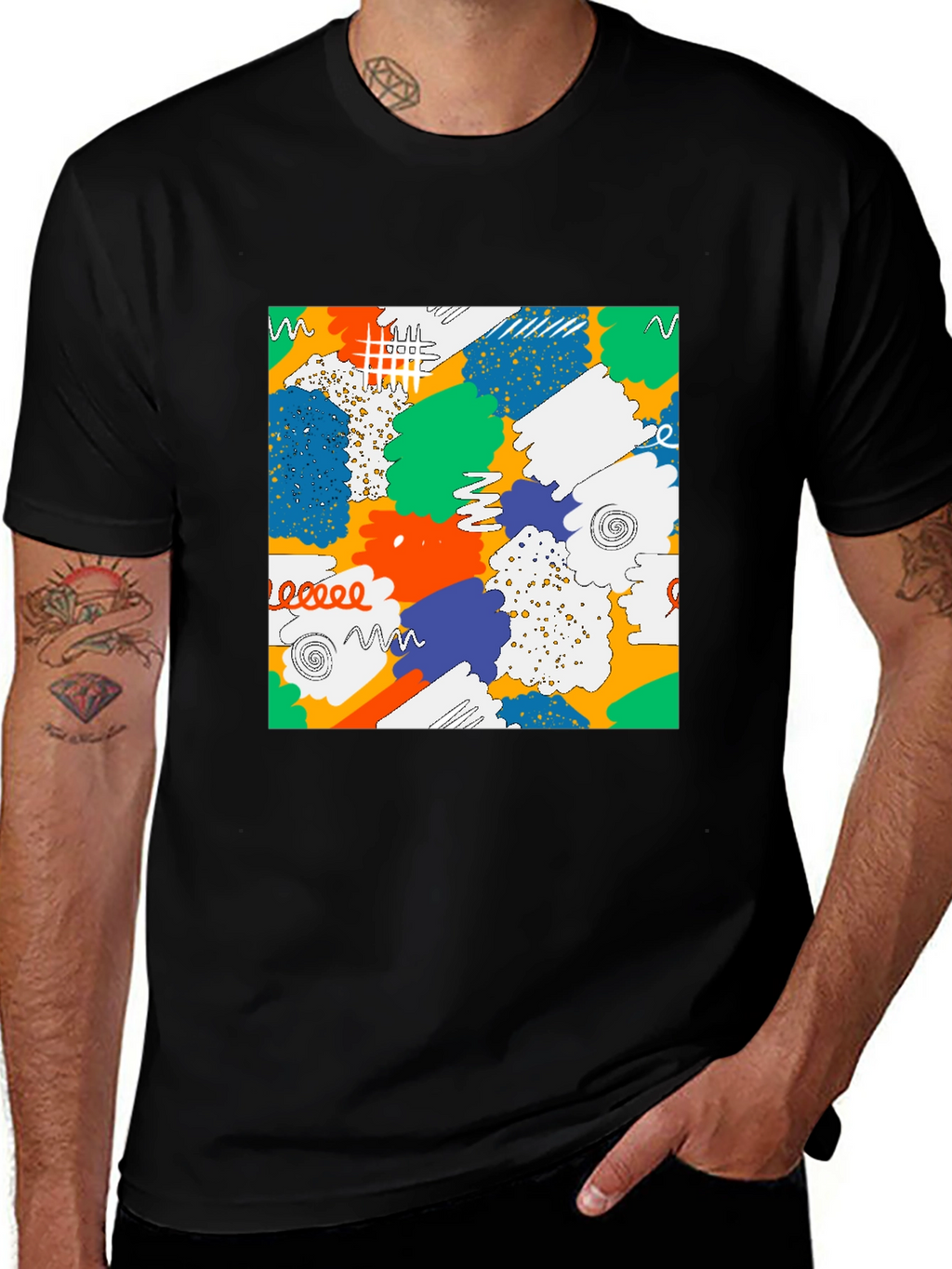 Abstract Pattern Graphic Tee - Unisex