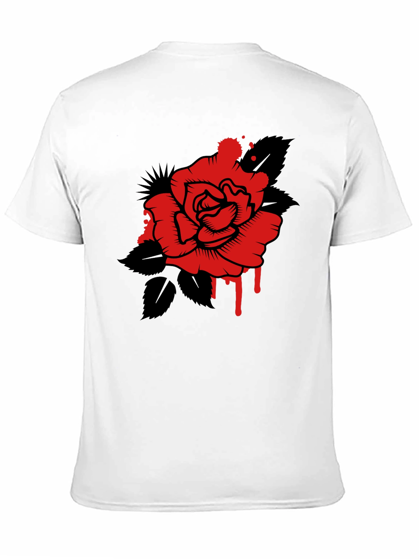 Rose Graphic Tee - Mens Black T-Shirt