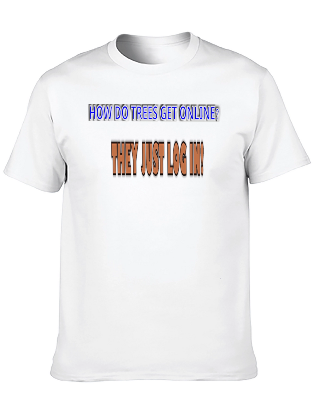 Humorous Trees Online Graphic Tee - Black