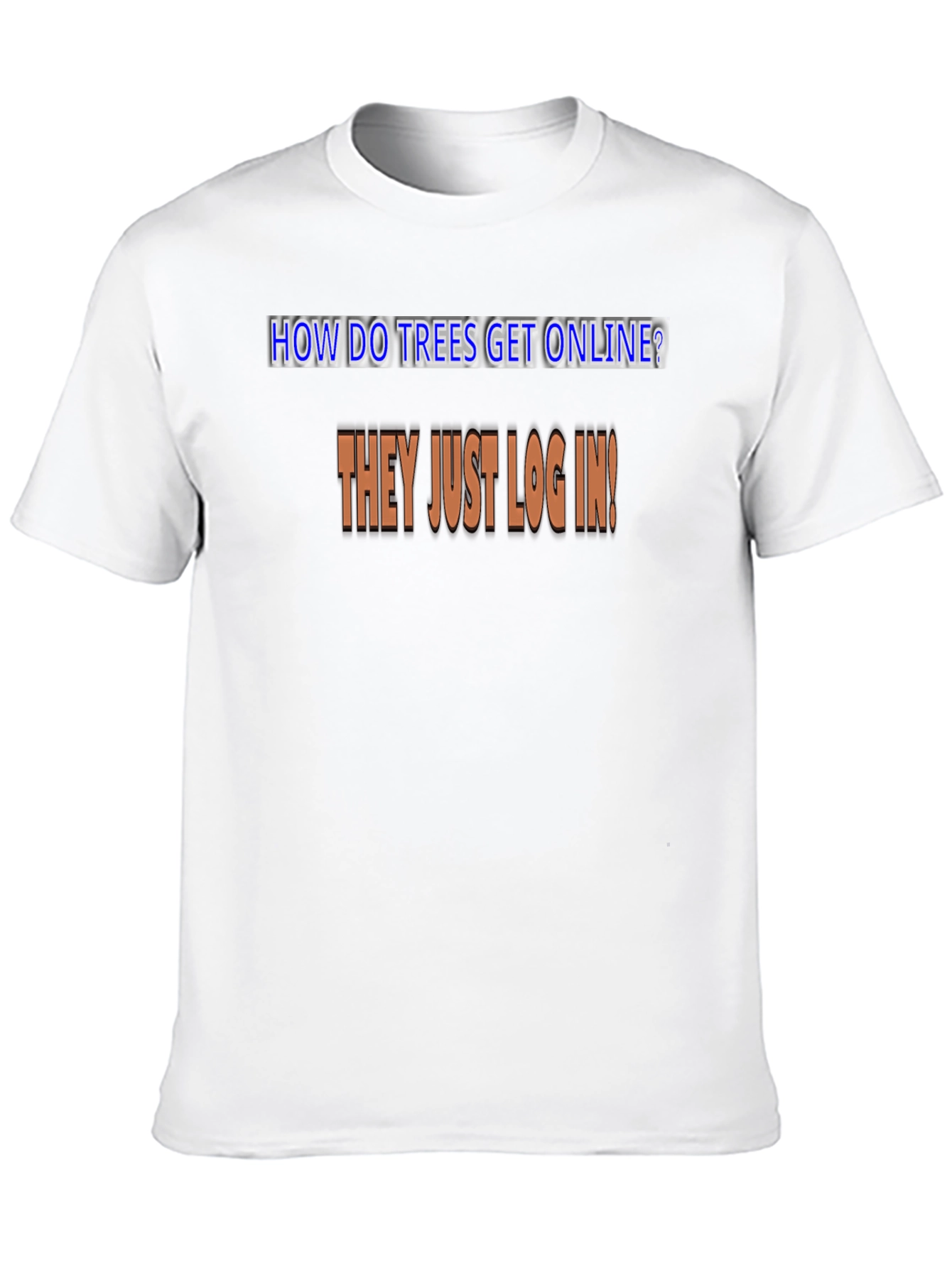 Humorous Trees Online Graphic Tee - Black