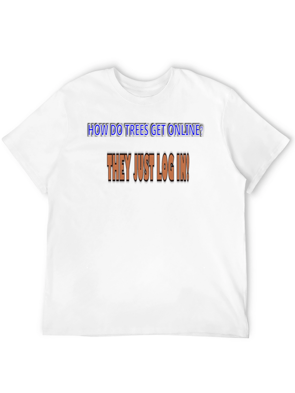 Humorous Trees Online Graphic Tee - Black