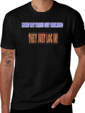 Humorous Trees Online Graphic Tee - Black
