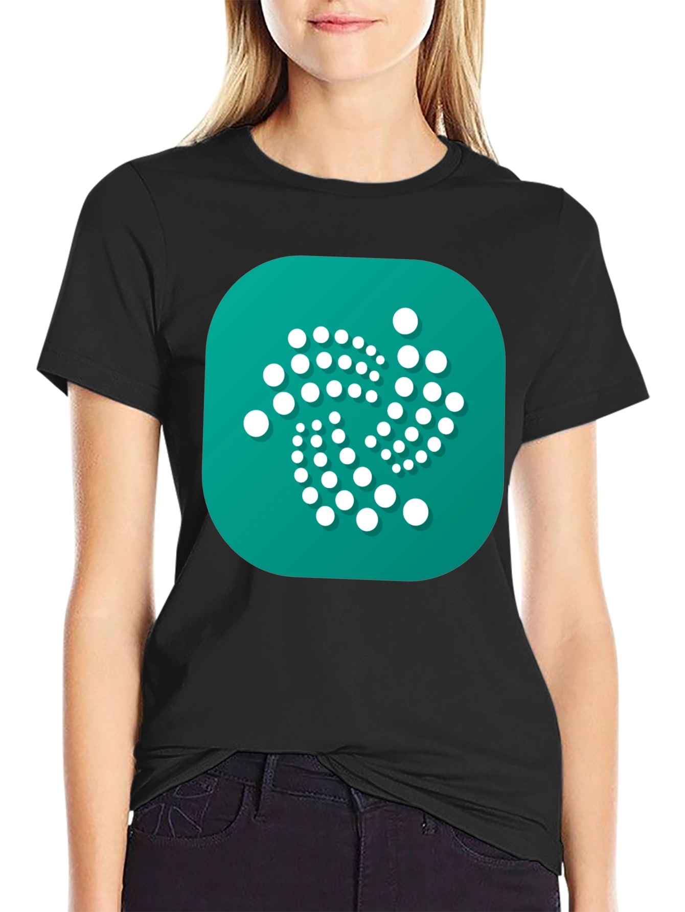 IOTA Crypto Black T-Shirt - Modern Digital Currency Design