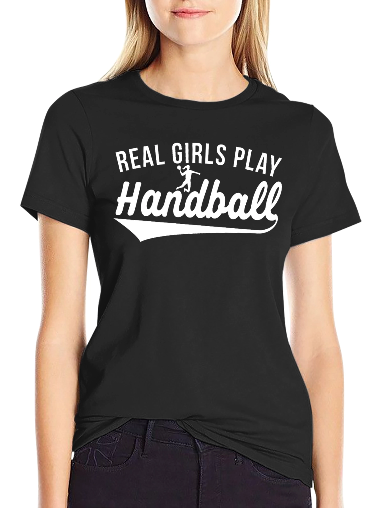 Real Girls Play Handball Graphic Tee