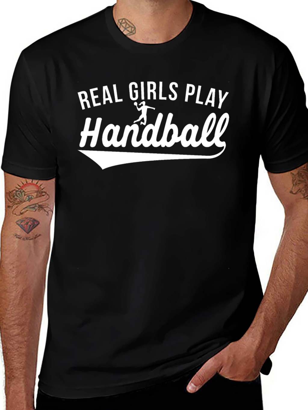 Real Girls Play Handball Graphic Tee