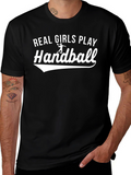Real Girls Play Handball Graphic Tee