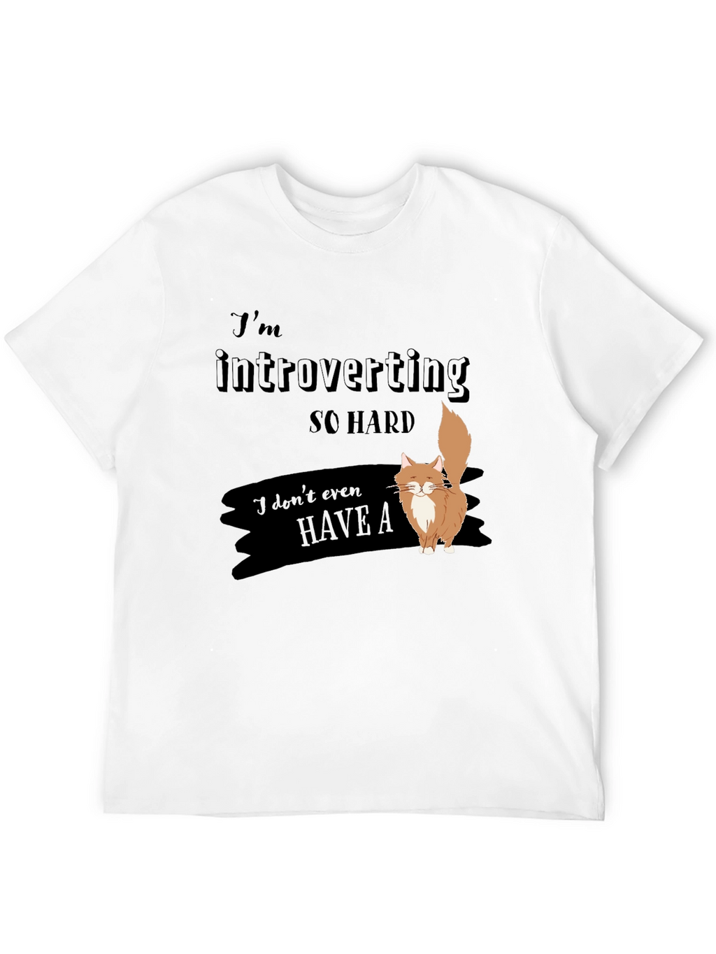 Introverted Cat T-Shirt - Soft Cotton Blend