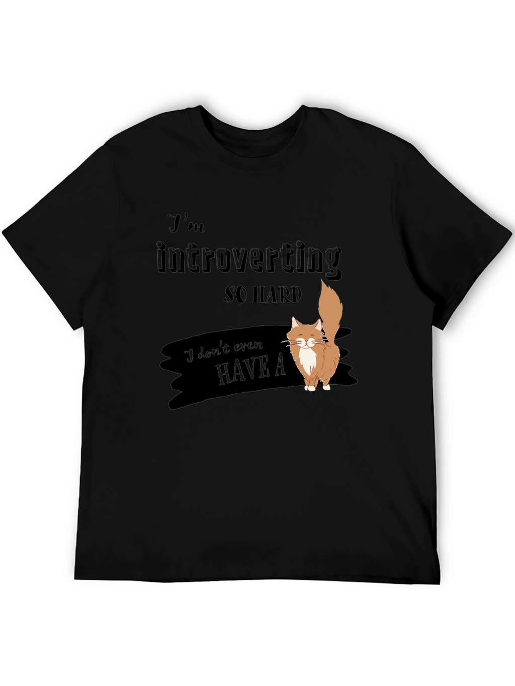 Introverted Cat T-Shirt - Soft Cotton Blend