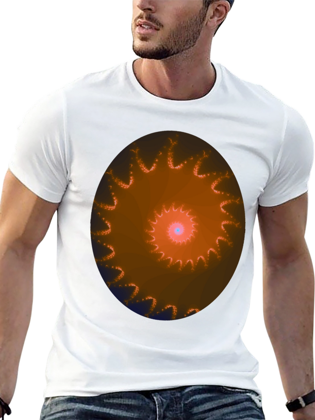 Spiral Graphic Black T-Shirt