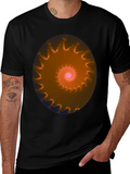 Spiral Graphic Black T-Shirt
