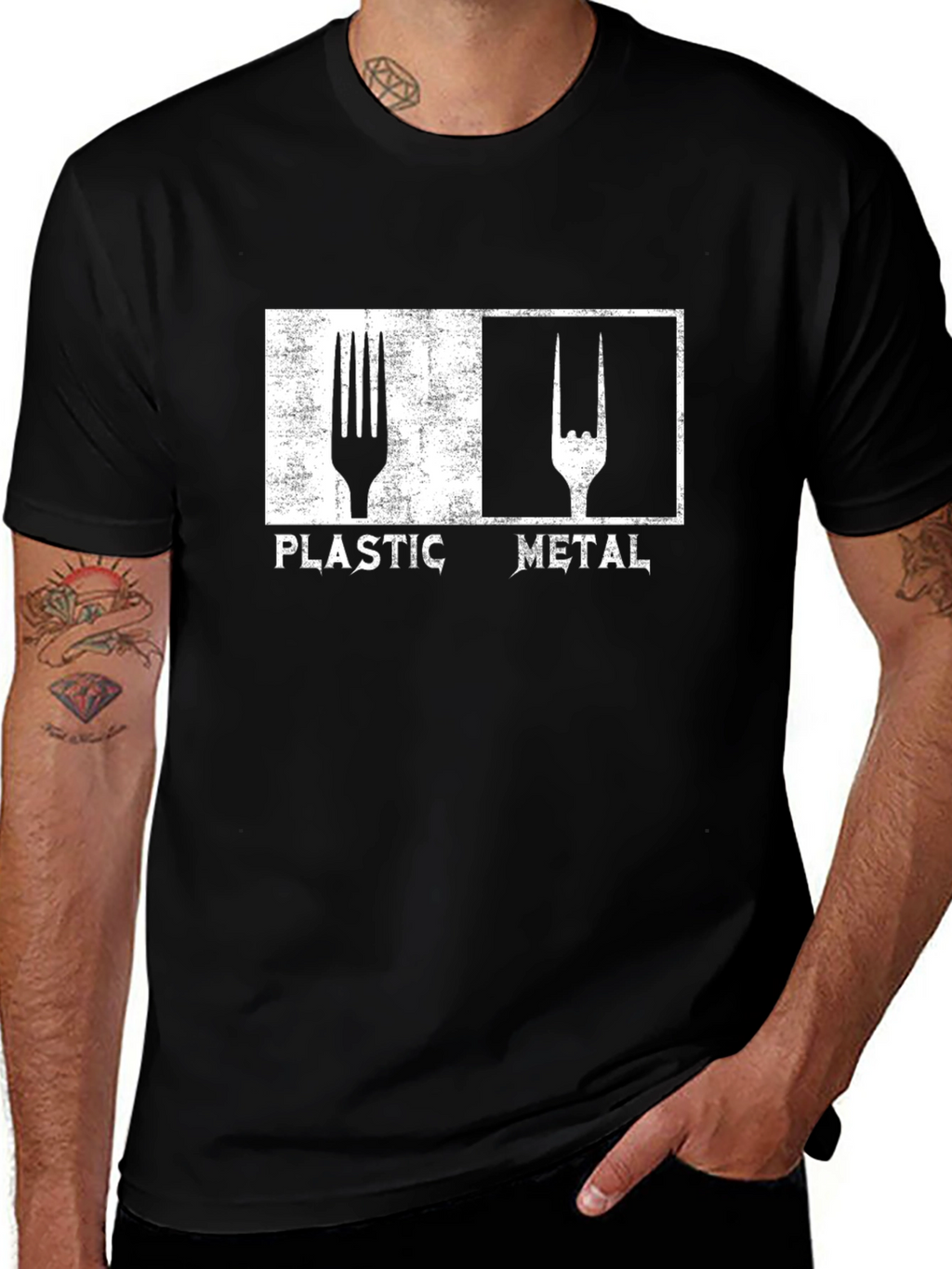 Plastic Metal Graphic T-Shirt - Music Lover Tee